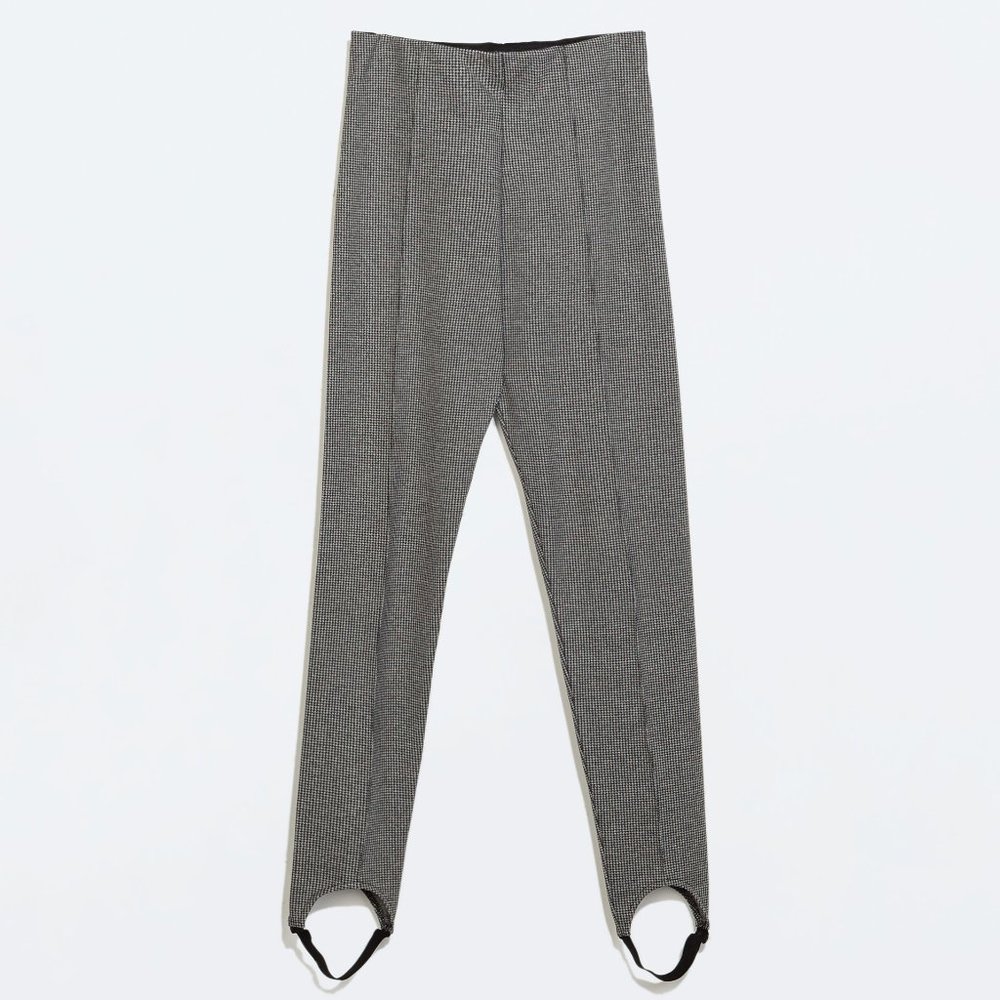Zara Jacquard Black & White Leggings